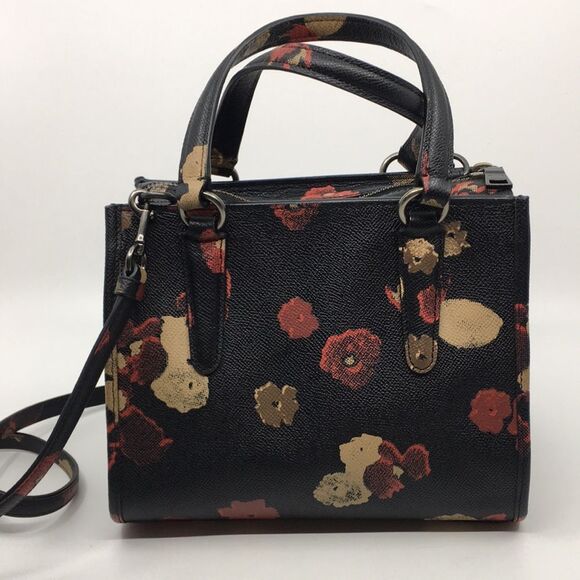 Coach Crosby Mini Carryall Satchel Floral Print Coated Canvas 33856 - Picture 7 of 17